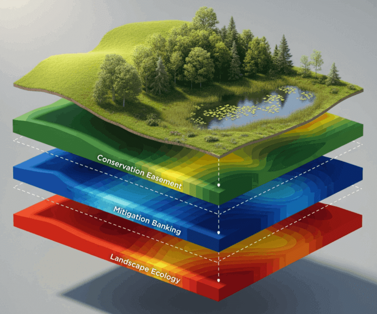layers of land conservation restoration mitigation value